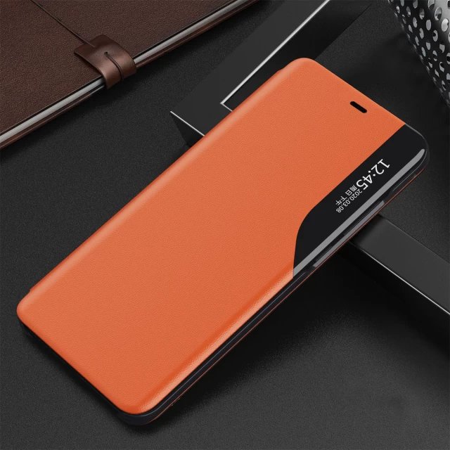 Чехол HRT Eco Leather View Case для iPhone 13 mini Orange (9145576231265)