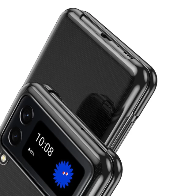 Чохол HRT Plating Case для Samsung Galaxy Flip3 (F711) Black (9145576231388)