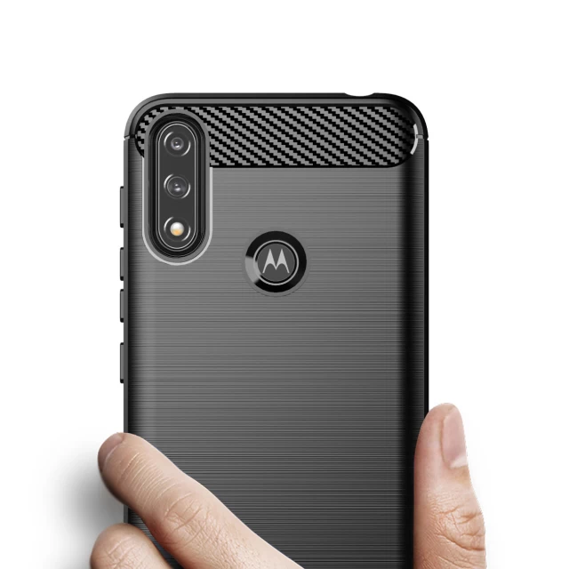 Чохол HRT Carbon Case для Motorola Moto E7i Power Black (9145576232019)