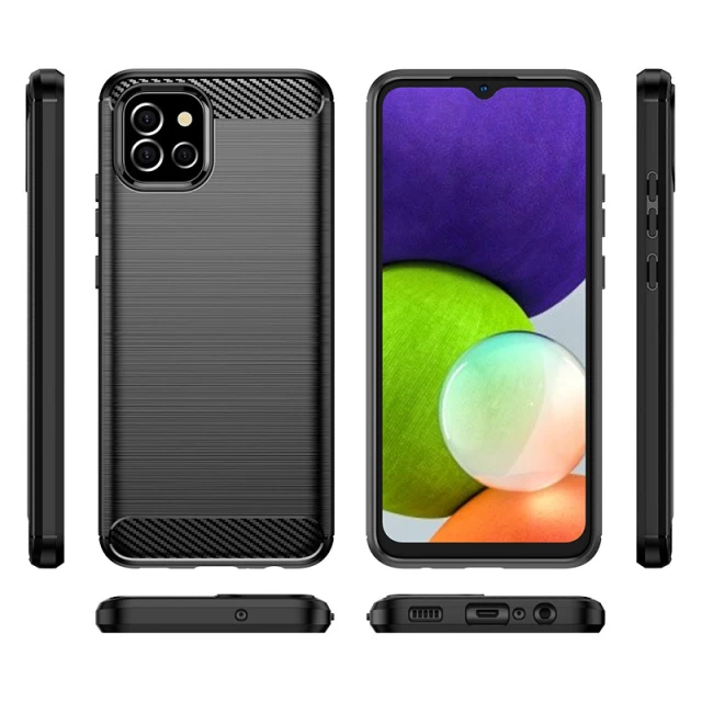 Чохол HRT Carbon Case для Samsung Galaxy A03s Black (9145576232101)