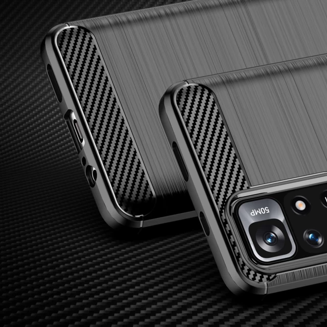 Чехол HRT Carbon Case для Xiaomi Poco M4 Pro 5G Black (9145576240069)