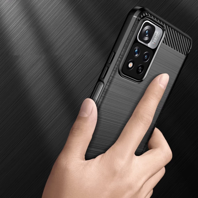 Чохол HRT Carbon Case для Xiaomi Poco X4 NFC Black (9145576240076)