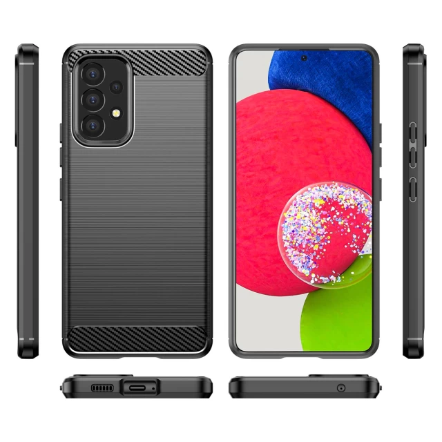 Чехол HRT Carbon Case для Samsung Galaxy A53 5G Black (9145576240090)