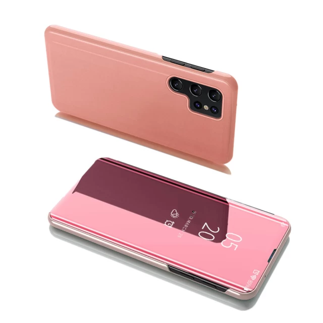 Чохол-книжка HRT Clear View Case для Samsung Galaxy S22 Ultra Pink (9145576240878)