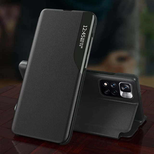 Чехол-книжка HRT Eco Leather View Case для Xiaomi Poco X4 NFC 5G Black (9145576241424)