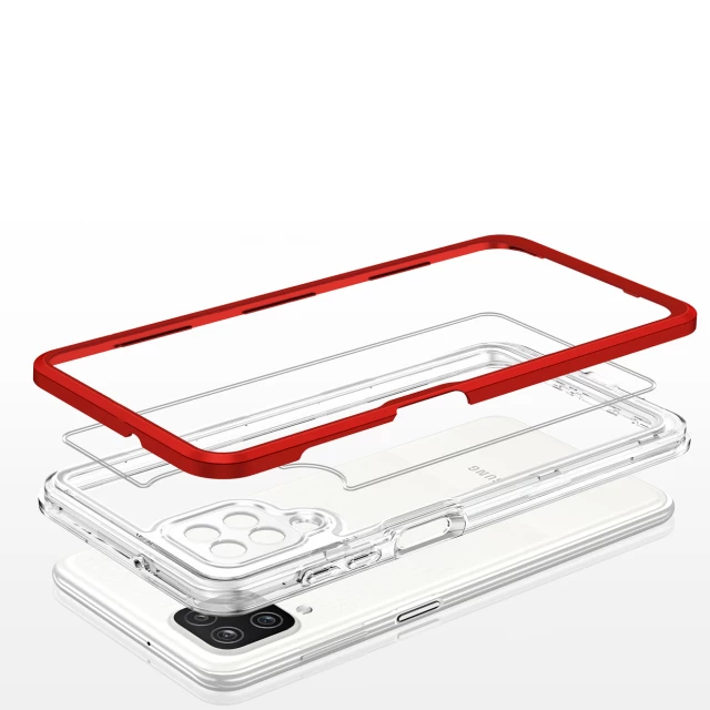 Чехол HRT Clear 3in1 Case для Samsung Galaxy A12 5G Red (9145576242599)