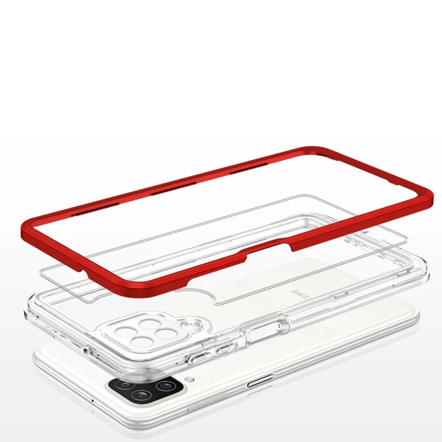 Чохол HRT Clear 3in1 Case для Samsung Galaxy A12 5G Red (9145576242599)