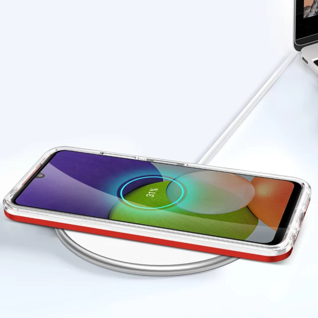 Чехол HRT Clear 3in1 Case для Samsung Galaxy A22 5G Red (9145576242629)