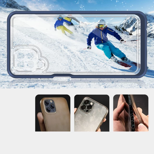 Чохол HRT Clear 3in1 Case для Samsung Galaxy A22 4G Blue (9145576242643)