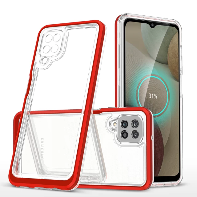 Чехол HRT Clear 3in1 Case для Samsung Galaxy A22 4G Red (9145576242650)