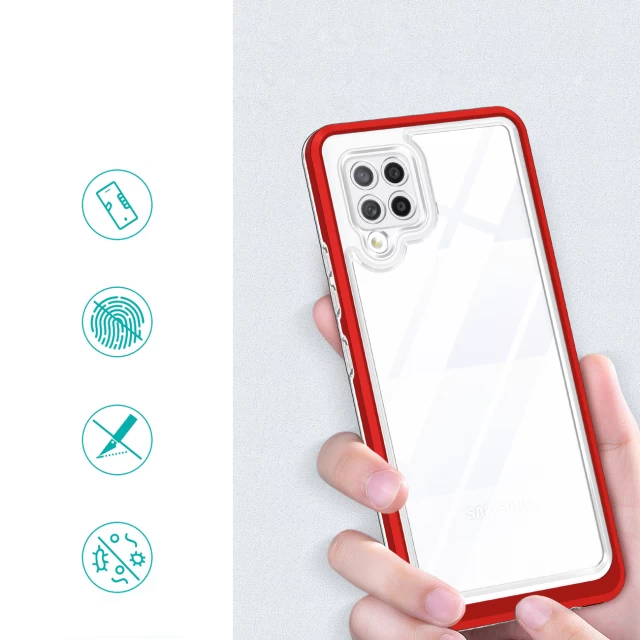 Чохол HRT Clear 3in1 Case для Samsung Galaxy A42 5G Red (9145576242742)