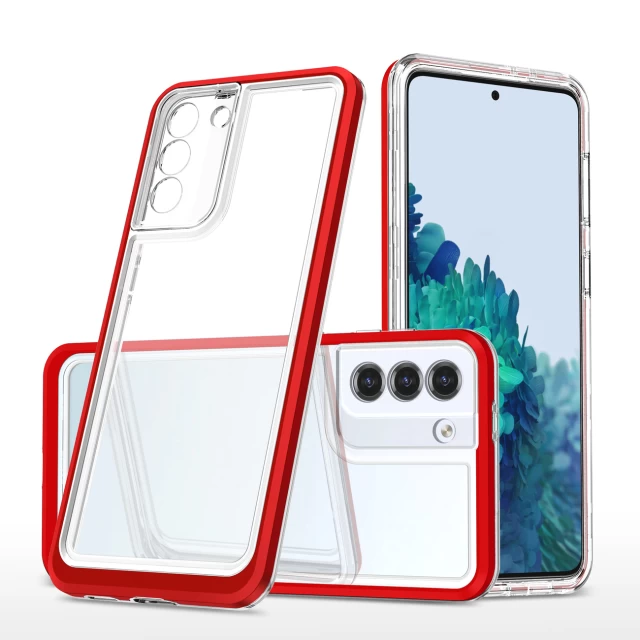 Чохол HRT Clear 3in1 Case для Samsung Galaxy S21 5G Red (9145576242834)