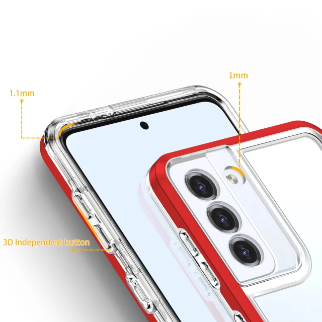 Чехол HRT Clear 3in1 Case для Samsung Galaxy S21 Plus 5G Red (9145576242865)