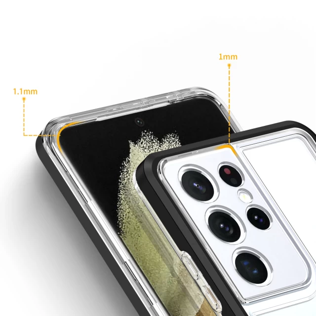Чехол HRT Clear 3in1 Case для Samsung Galaxy S21 Ultra 5G Black (9145576242872)