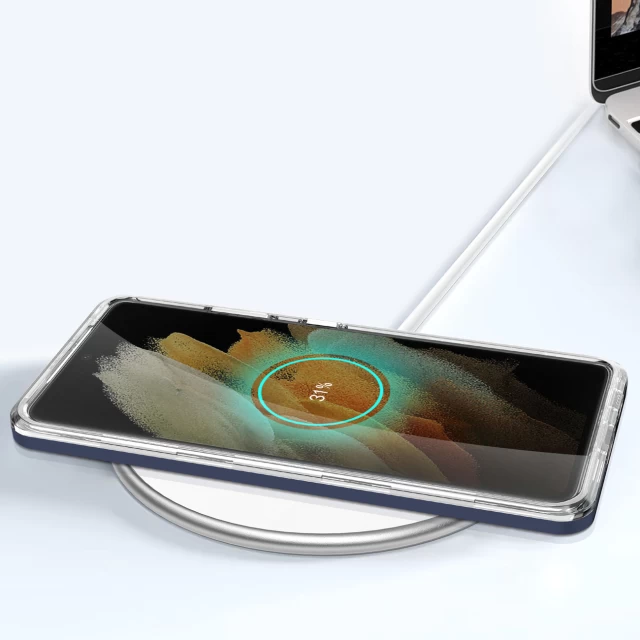 Чехол HRT Clear 3in1 Case для Samsung Galaxy S21 Ultra 5G Blue (9145576242889)