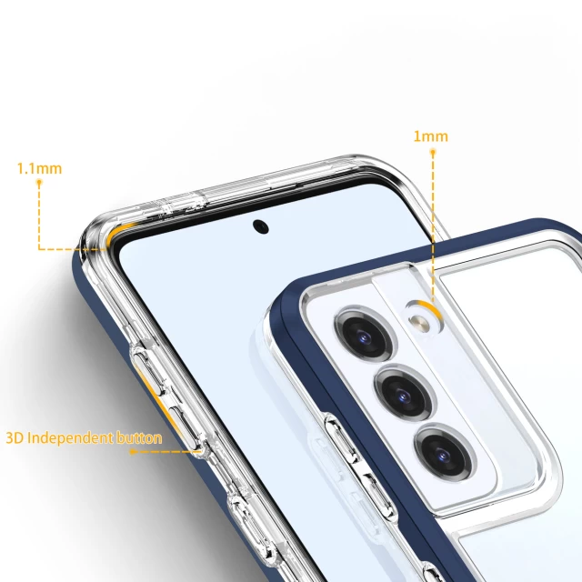 Чехол HRT Clear 3in1 Case для Samsung Galaxy S21 FE Blue (9145576242919)