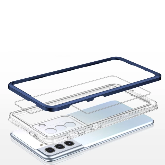 Чохол HRT Clear 3in1 Case для Samsung Galaxy S21 FE Blue (9145576242919)
