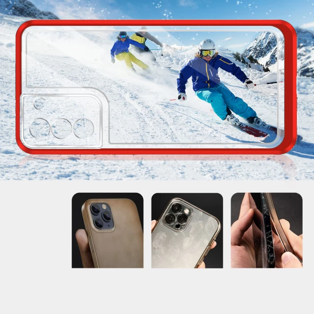 Чехол HRT Clear 3in1 Case для Samsung Galaxy S21 FE Red (9145576242926)