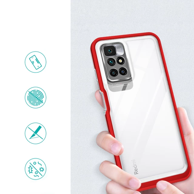 Чохол HRT Clear 3in1 Case для Xiaomi Redmi 10 Red (9145576243107)