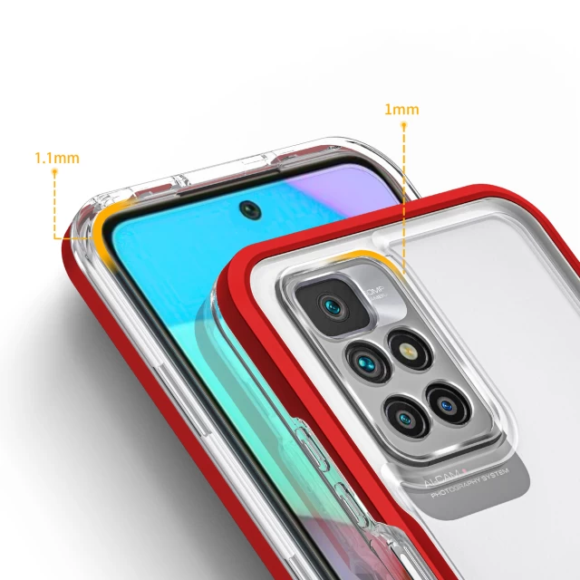 Чехол HRT Clear 3in1 Case для Xiaomi Redmi 10 Red (9145576243107)