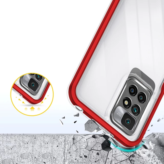 Чехол HRT Clear 3in1 Case для Xiaomi Redmi 10 Red (9145576243107)