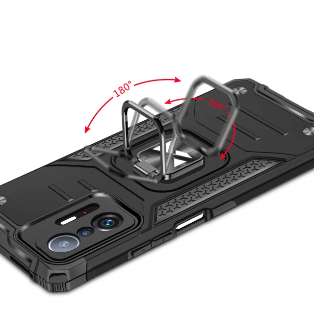 Чехол Wozinsky Ring Armor для Xiaomi Mi 11T Pro/Mi 11T Black (9145576243336)
