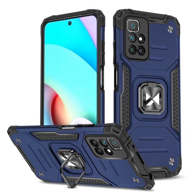 Чехол Wozinsky Ring Armor для Xiaomi Redmi Note 10/10S Blue (9145576243343)