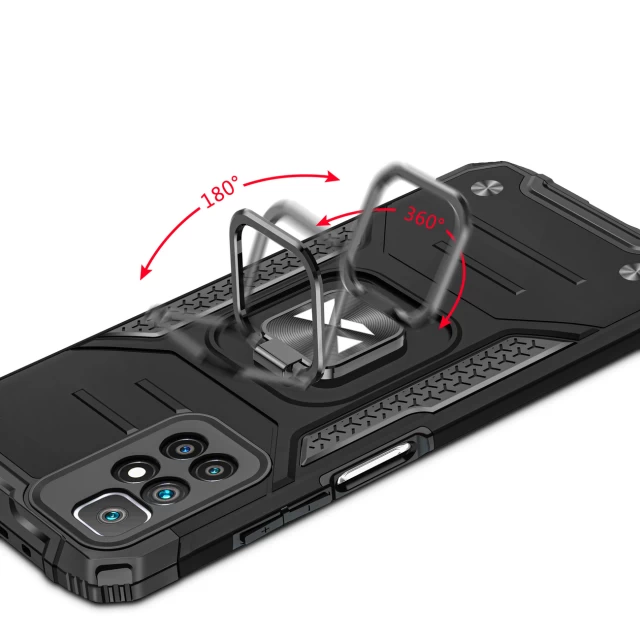 Чохол Wozinsky Ring Armor для Xiaomi Redmi Note 10/10S Black (9145576243350)