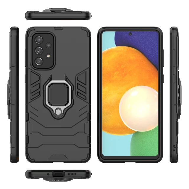 Чохол HRT Ring Armor для Samsung Galaxy A73 Black (9145576245057)