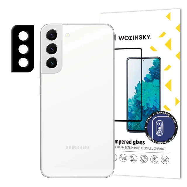 Защитное стекло Wozinsky Tempered Glass 9H для камери Samsung Galaxy S22 Plus Black (9145576248188)