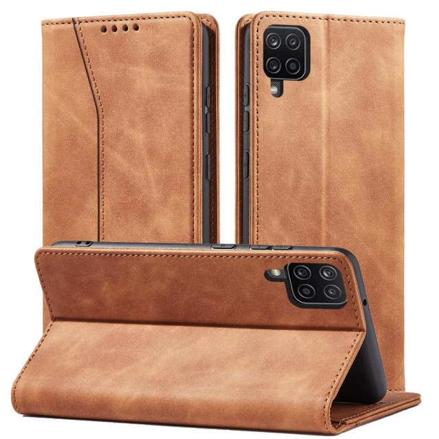 Чохол-книжка HRT Magnet Fancy Case для Samsung Galaxy A12 5G Brown (9145576249680)