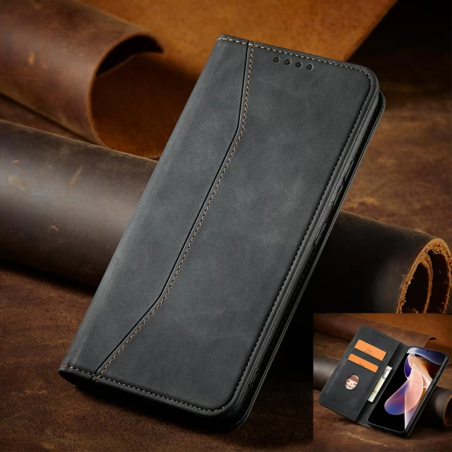 Чехол-книжка HRT Magnet Fancy Case для Xiaomi Redmi Note 11 Pro Black (9145576249864)