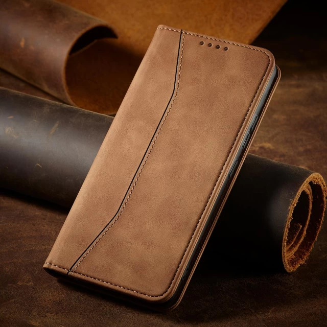 Чехол-книжка HRT Magnet Fancy Case для Samsung Galaxy S22 Plus Brown (9145576249963)