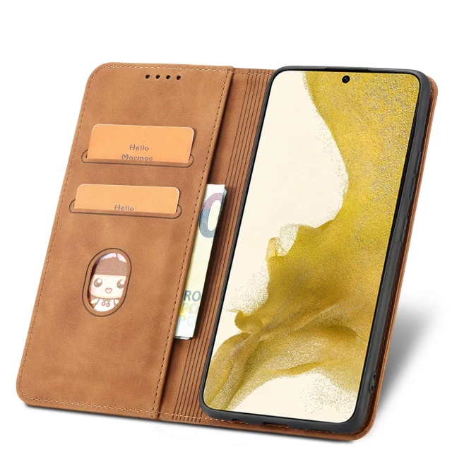 Чехол-книжка HRT Magnet Fancy Case для Samsung Galaxy S22 Plus Brown (9145576249963)