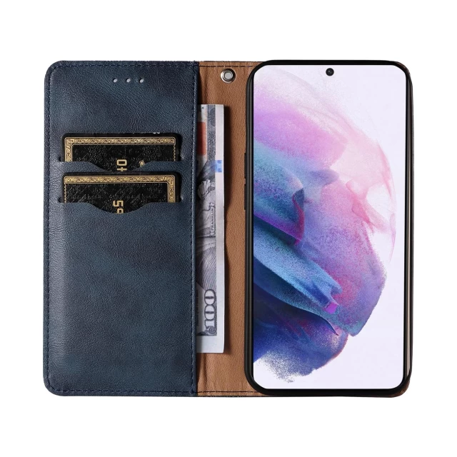 Чохол-книжка HRT Magnet Strap Case для Samsung Galaxy S22 Ultra Blue (9145576250679)