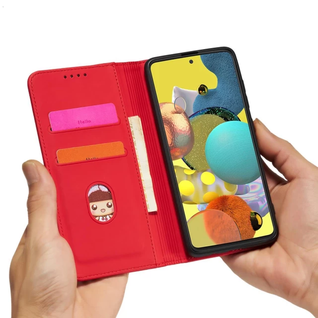 Чехол-книжка HRT Magnet Card Case для Xiaomi Redmi Note 11 Red (9145576251218)