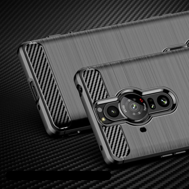 Чехол HRT Carbon Case для Sony Xperia Pro I Black (9145576255100)