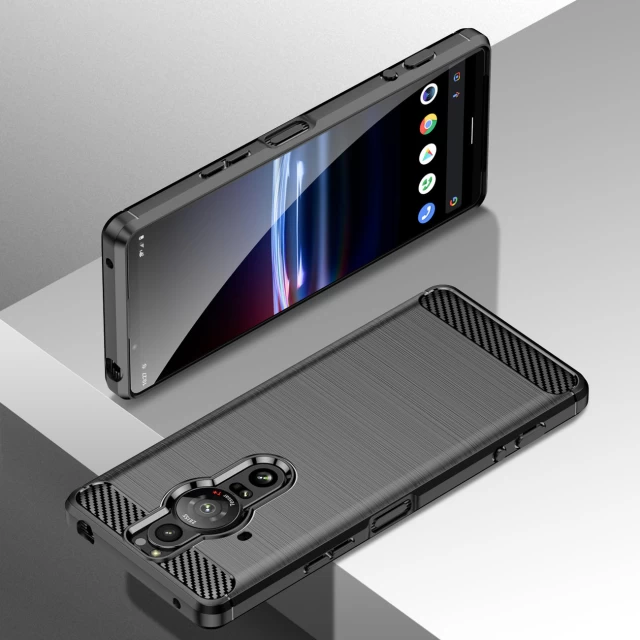 Чохол HRT Carbon Case для Sony Xperia Pro I Black (9145576255100)