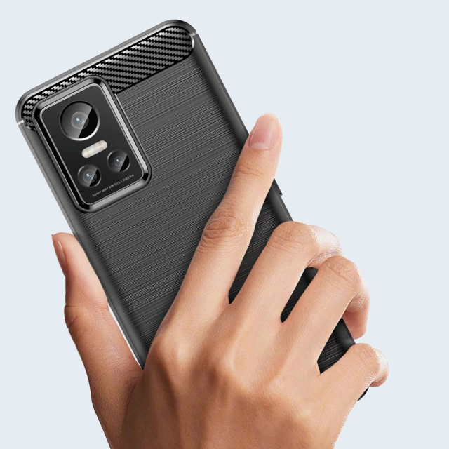Чехол HRT Carbon Case для Realme GT Neo 3 Black (9145576255117)