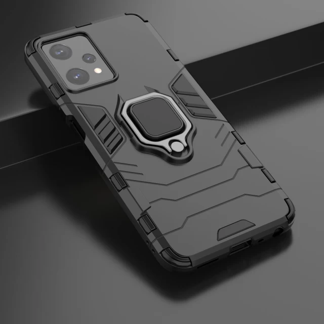 Чехол HRT Ring Armor для Realme 9 Pro Black (9145576257135)