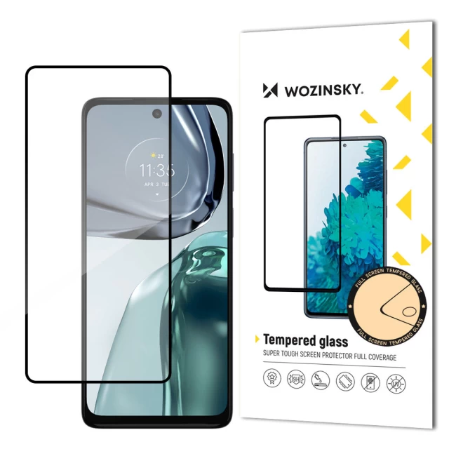 Защитное стекло Wozinsky Tempered Glass Full Glue для Motorola Moto G62 Black (9145576260586)