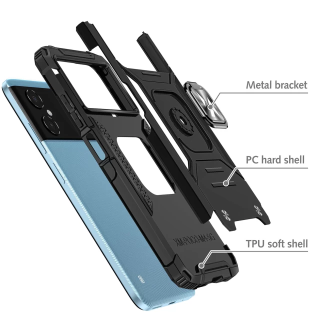 Чохол Wozinsky Ring Armor для Xiaomi Redmi Note 11E | Redmi 10 5G | Redmi 10 Prime Plus 5G | Poco M4 5G Blue (9145576265758)