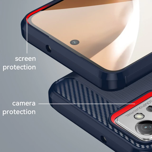 Чохол HRT Carbon Case для Xiaomi Redmi Note 11E | 10 5G | 10 Prime Plus 5G | Poco M4 5G Blue (9145576267479)