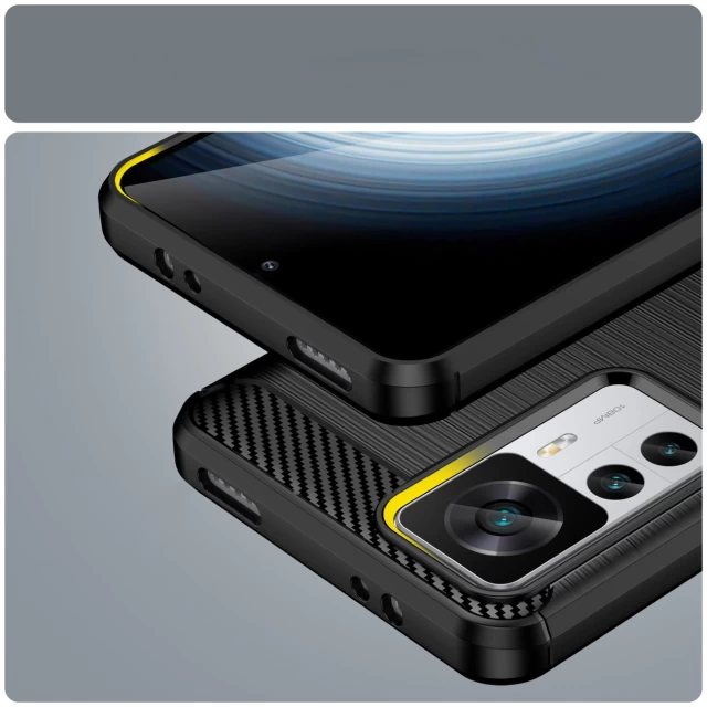 Чехол HRT Carbon Case для Xiaomi 12T Pro | 12T Black (9145576268445)