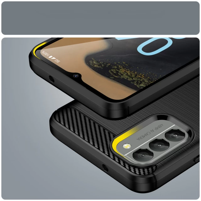 Чохол HRT Carbon Case для Nokia G400 Black (9145576268469)