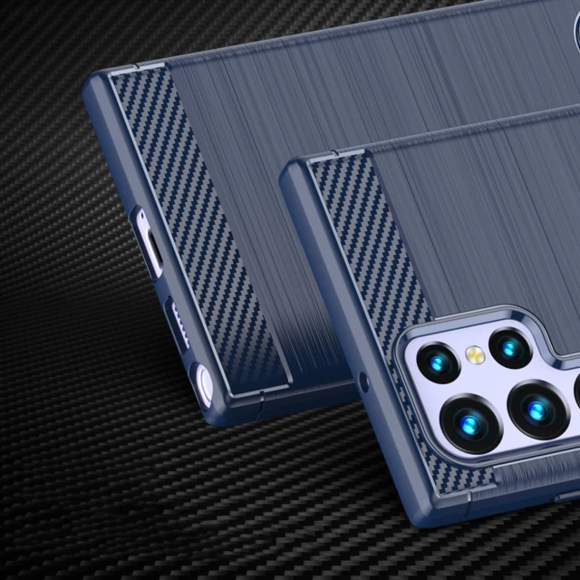 Чохол HRT Carbon Case для Samsung Galaxy S23 Ultra Blue (9145576268520)