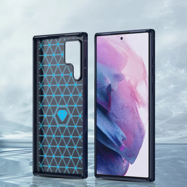 Чехол HRT Carbon Case для Samsung Galaxy S23 Ultra Blue (9145576268520)