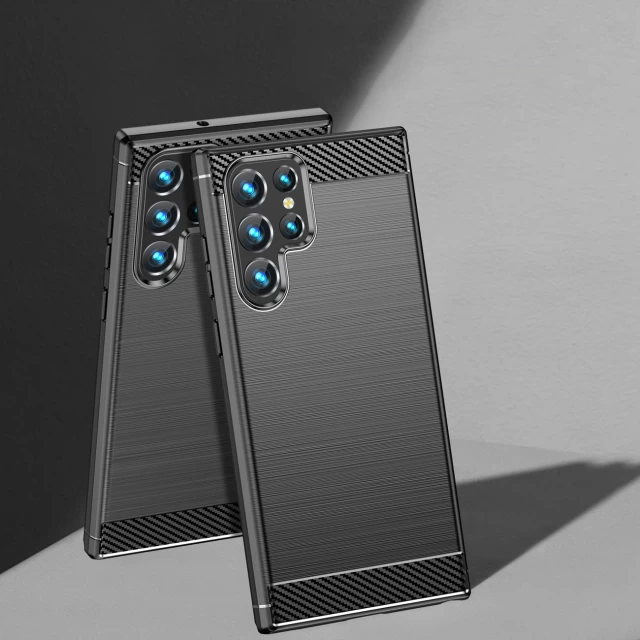 Чехол HRT Carbon Case для Samsung Galaxy S23 Ultra Black (9145576268537)