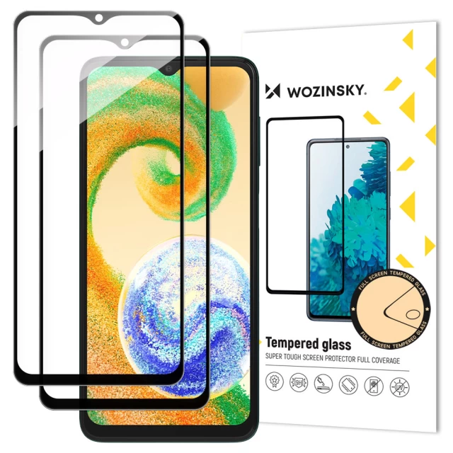 Захисне скло Wozinsky Tempered Glass 9H Full Glue для Samsung Galaxy A04s Black (2 Pack) (9145576269435)