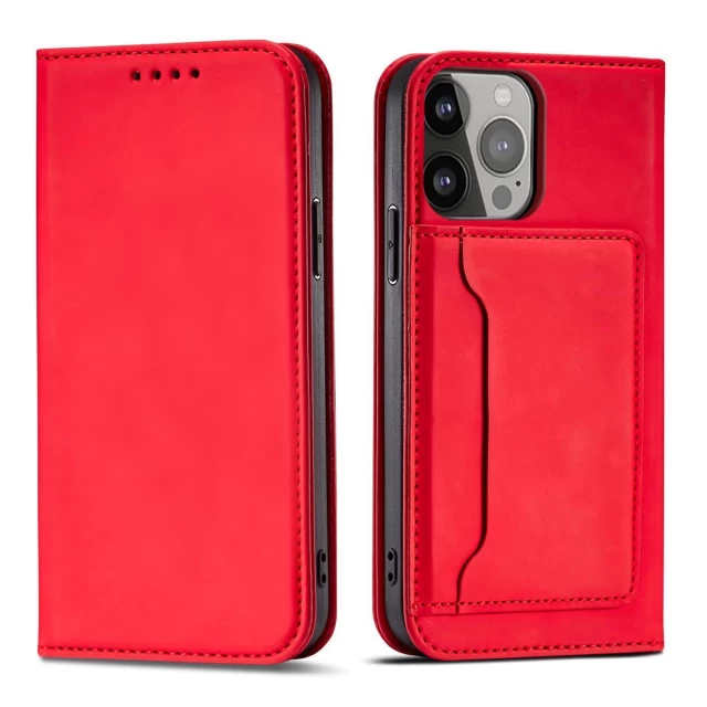 Чехол-книжка HRT Magnet Card Case для Samsung Galaxy S23 Ultra Red (9145576271131)